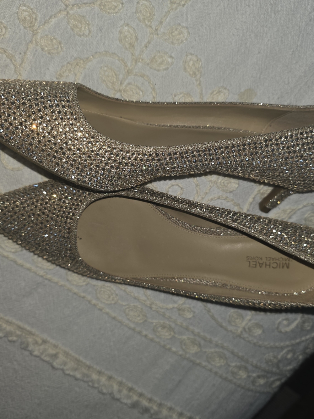 Michael Kors Nude Crystal-Embellished Pointed-Toe Pumps